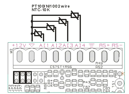 2 wire RTD input PLC controller wiring diagram